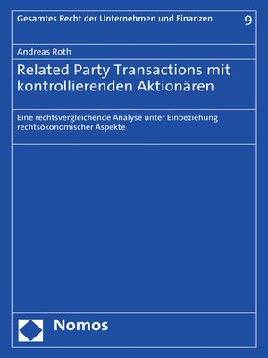 cover image of Related Party Transactions mit kontrollierenden Aktionären